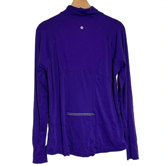 Tangerine‎ XL purple 1/4 zip performance pull over athletic top with thumb holes - Picture 3 of 8